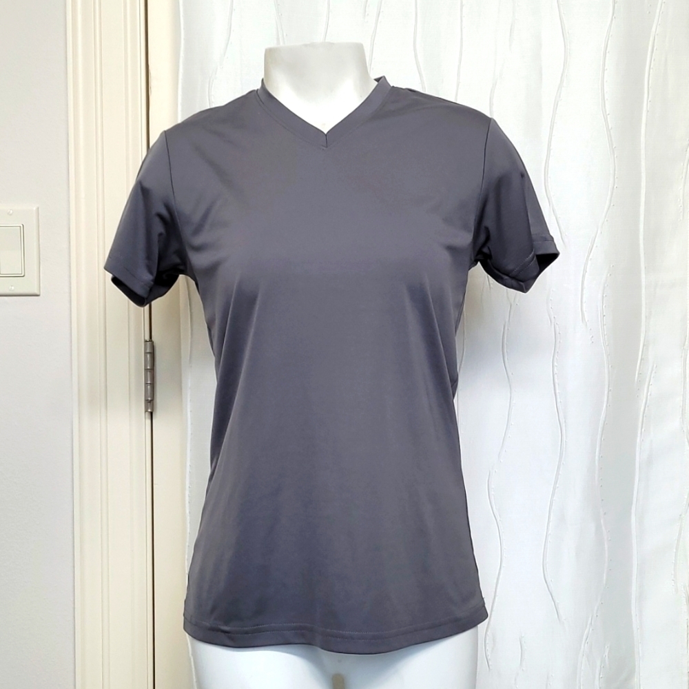 A4 Gray Short Sleeve Athletic Shirt